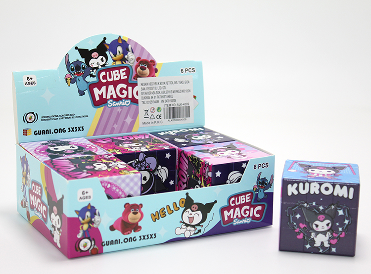 Kuromi Baskılı Zeka Küpü - Karakter Tasarımlı Küp Oyuncak Alk4009