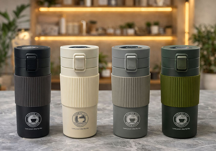 500 Ml Paslanmaz Çelik Termos Dereceli Mug - Sızdırmaz Kapaklı Çift Katmanlı Dereceli Termos  Alk4627