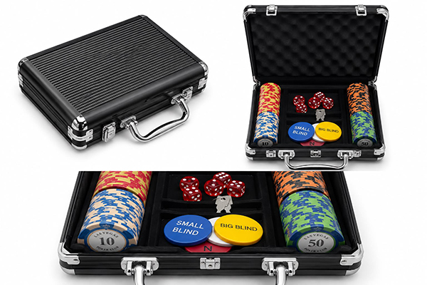 Deri Çantalı 100 Chip Ve 2 Adet İskambil Kağitına Sahip Poker Oyunu Alk5369