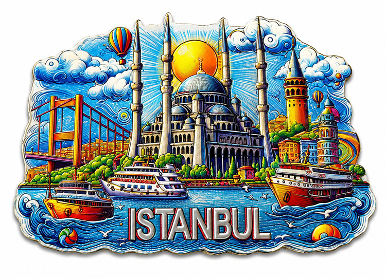 İstanbul Temalı Silikon Buzdolapı Süsü Magnet Alk5375