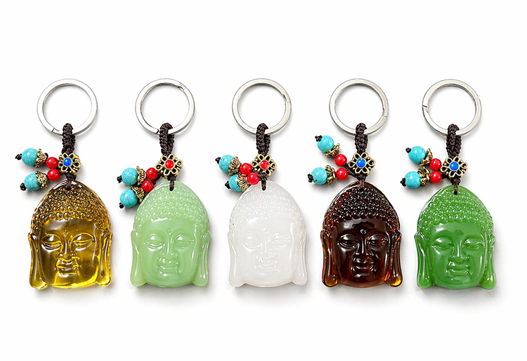 1.Kalite Lake Cam Buda Büstü Anahtarlık Alk5479