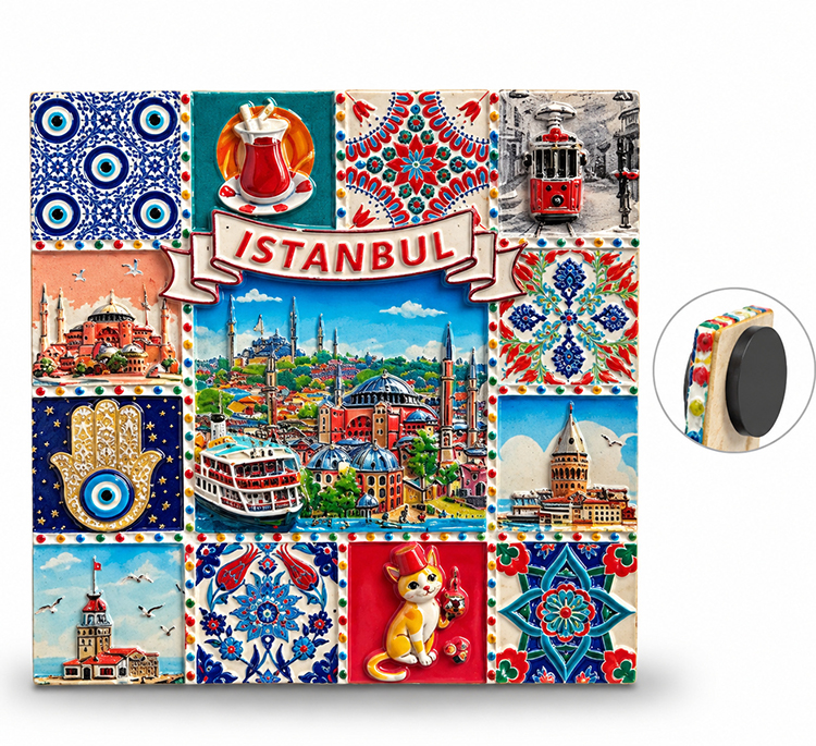 İstanbul Temalı Polyester Magnet Alk5867