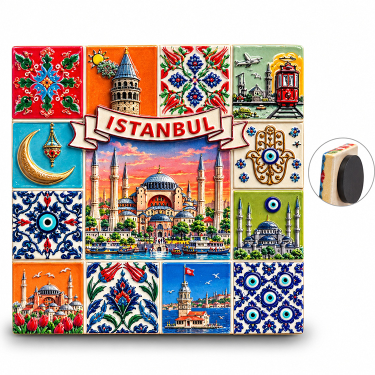 İstanbul Temalı Polyester Magnet Alk5869