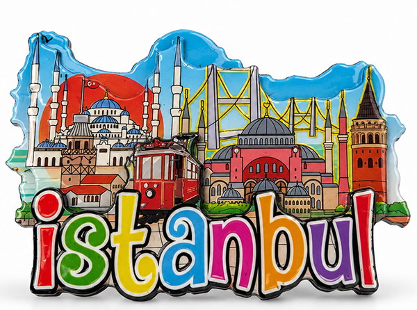 İstanbul Temalı Ahşap Buzdolapı Süsü Magnet Alk5937