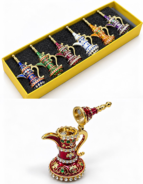 Dekoratif Swarovski Taşlı İbrik Seti 6’Lı Set. Alk6187