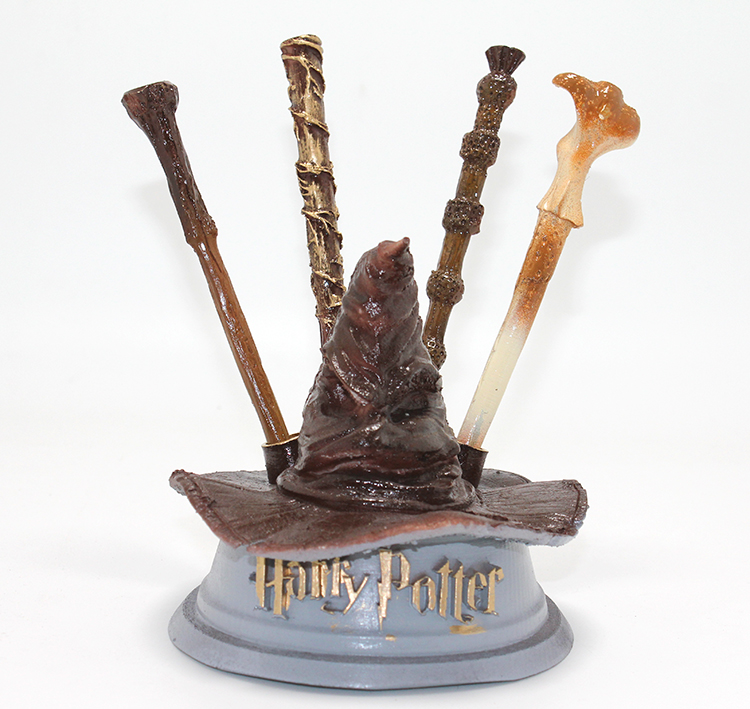 Harry Potter Seçmen Şapka ve 4'lü Asa Kalem Seti Biblo İk028